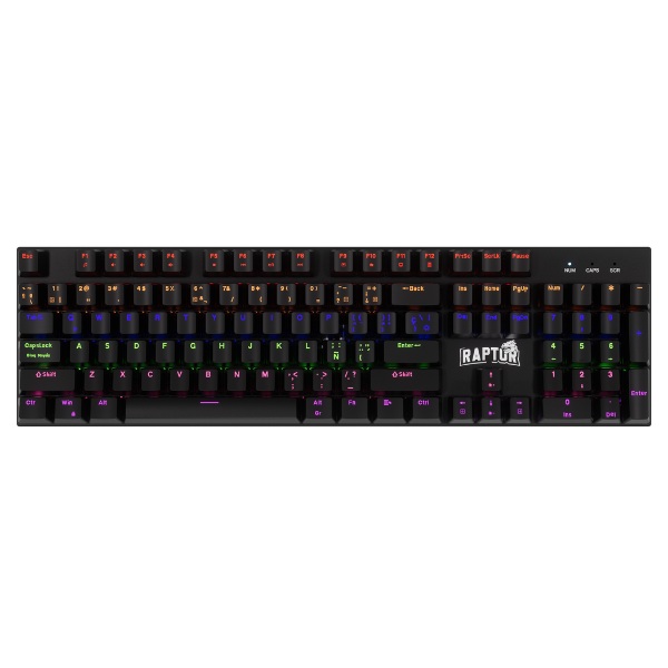 Perifericos Teclado USB Raptor Fireclaw M104 Switch Red Gamer Mecanico RAP-TEC-MEC-104-CN