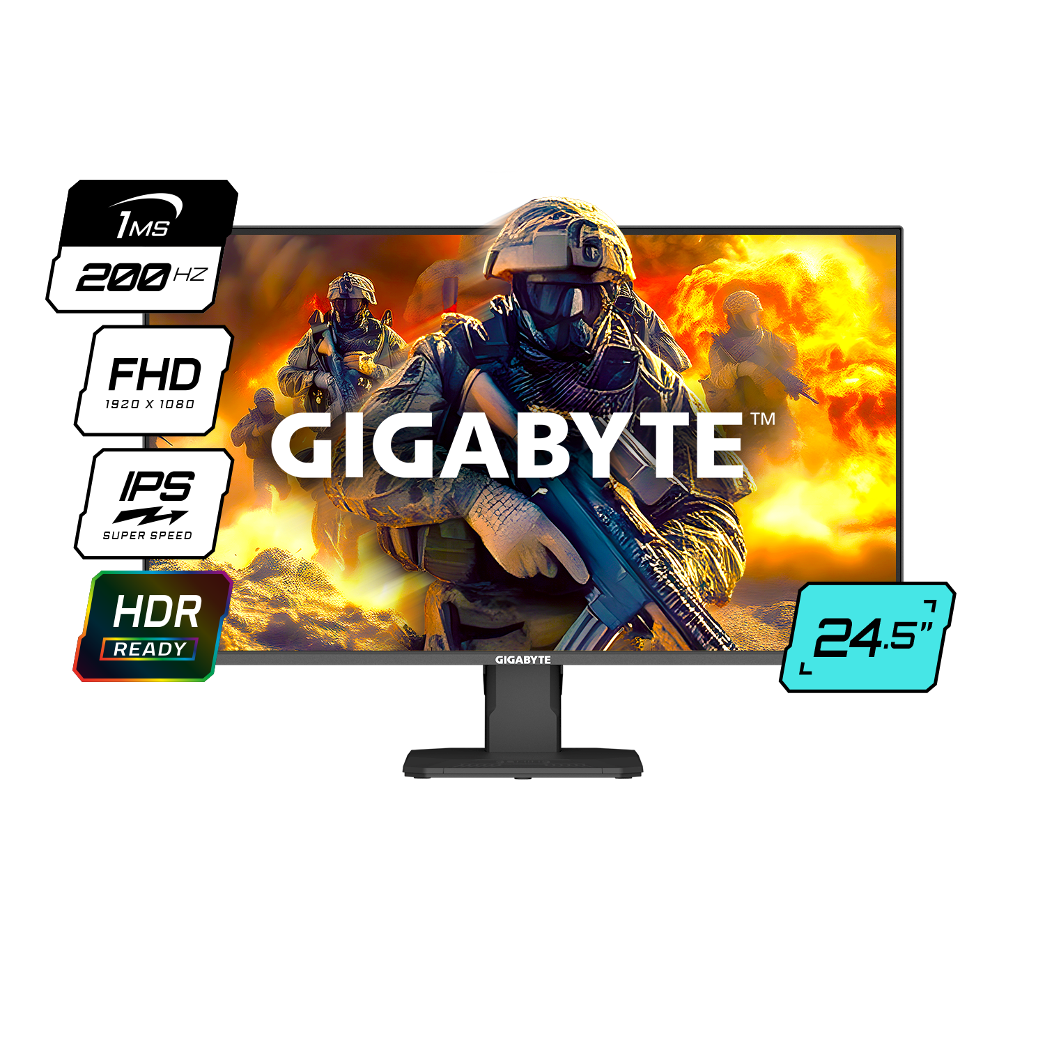 Monitor 25 Gigabyte 200Hz Full HD IPS 1ms GS25F2 AC1