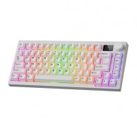 PERIFERICOS TECLADO INALAMBRICO TECWARE SPECTRE 75 SWITCH RED LINEAL WHITE GAMER MECANICO BT TWKB-SP75LCD-WHCRES