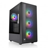 GABINETE GAMER THERMALTAKE S200 PLUS TG X4 FAN ARGB BLACK CA-1X2-00M1WN-01