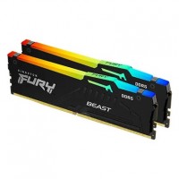 MEMORIA RAM DDR5 32GB (2X16) KINGSTON 5600MHZ FURY BEAST BLACK RGB KF556C40BBAK2-32