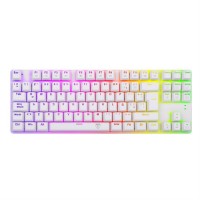 PERIFERICOS TECLADO USB T-DAGGER BORA WHITE RGB SWITCH BLUE GAMER MECANICO T-TGK315W-BL