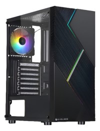 GABINETE GAMER EVOLABS BOLT X1 FAN ARGB BLACK EVO-100A