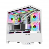 GABINETE GAMER RAPTOR THUNDER STRIKE TG X1 FAN RGB WHITE