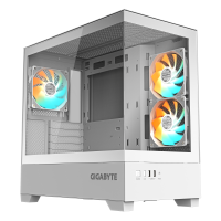 GABINETE GAMER GIGABYTE C201P X3 FAN ARGB ICE WHITE GB-C201PI