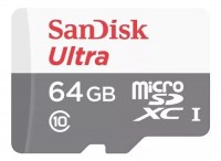 ALMACENAMIENTO MICROSD SANDISK 64GB ULTRA SDSQUNR-O64G-GN3MA
