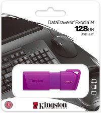 Almacenamiento Pendrive Kingston 128GB 3.2 DataTraveler Exodia M Neon Purple KC-U2L128-7LP