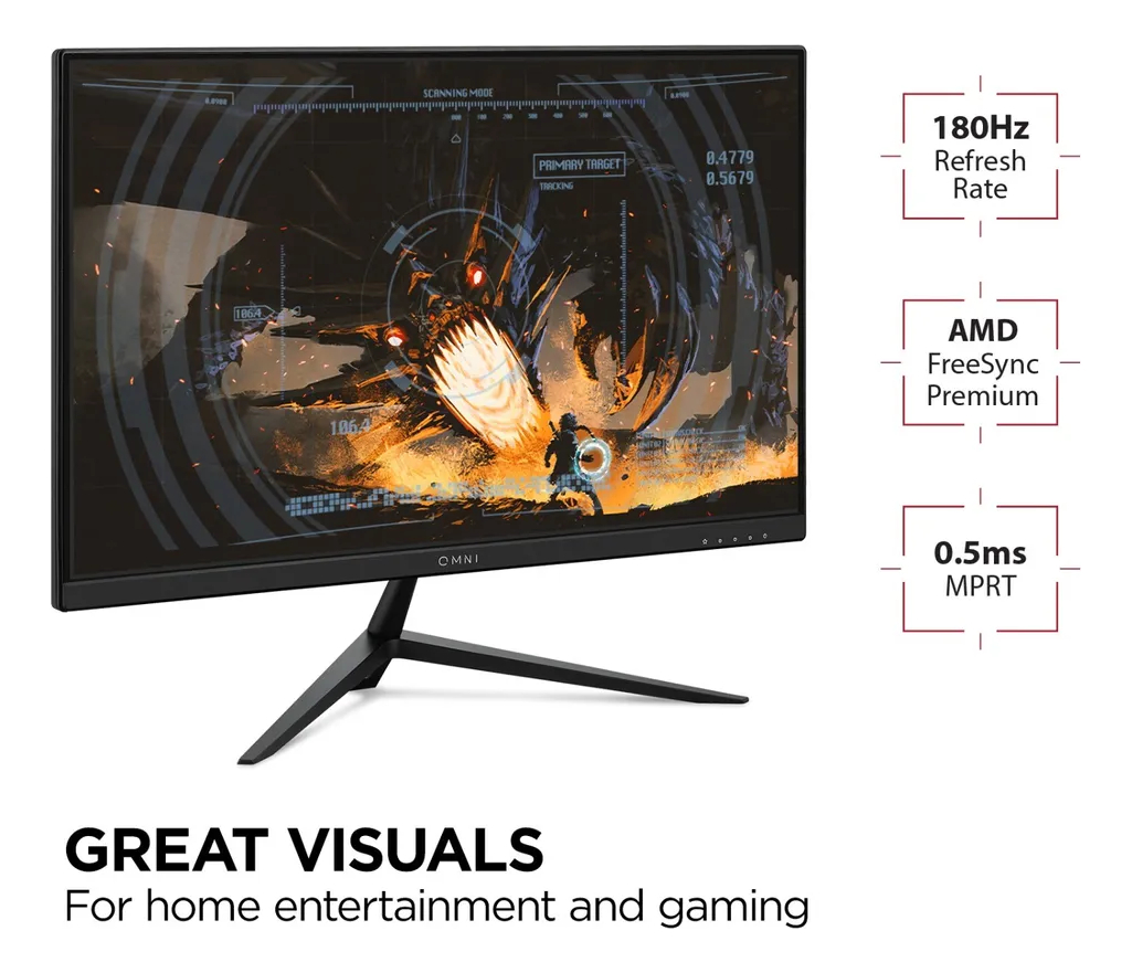 Monitor 24 Viewsonic Gaming FHD 180Hz Sin Borde 0.5 Ms Ips VX2428A
