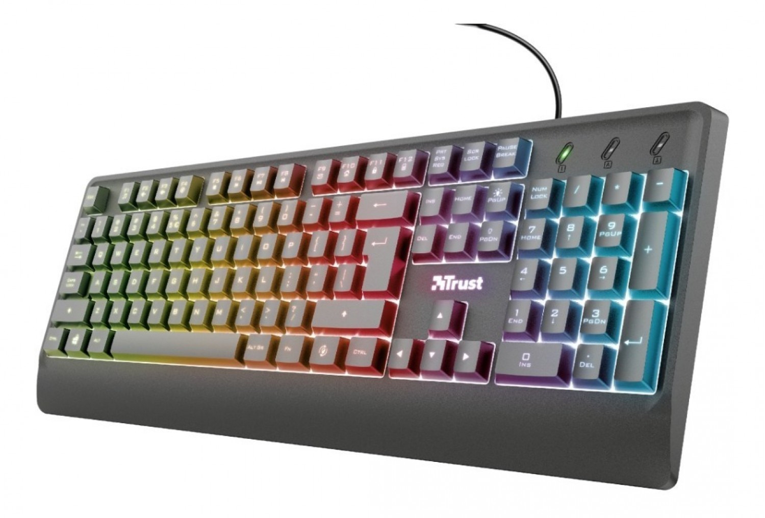 Periféricos Teclado Gamer Trust Ziva Led RGB ES 24098