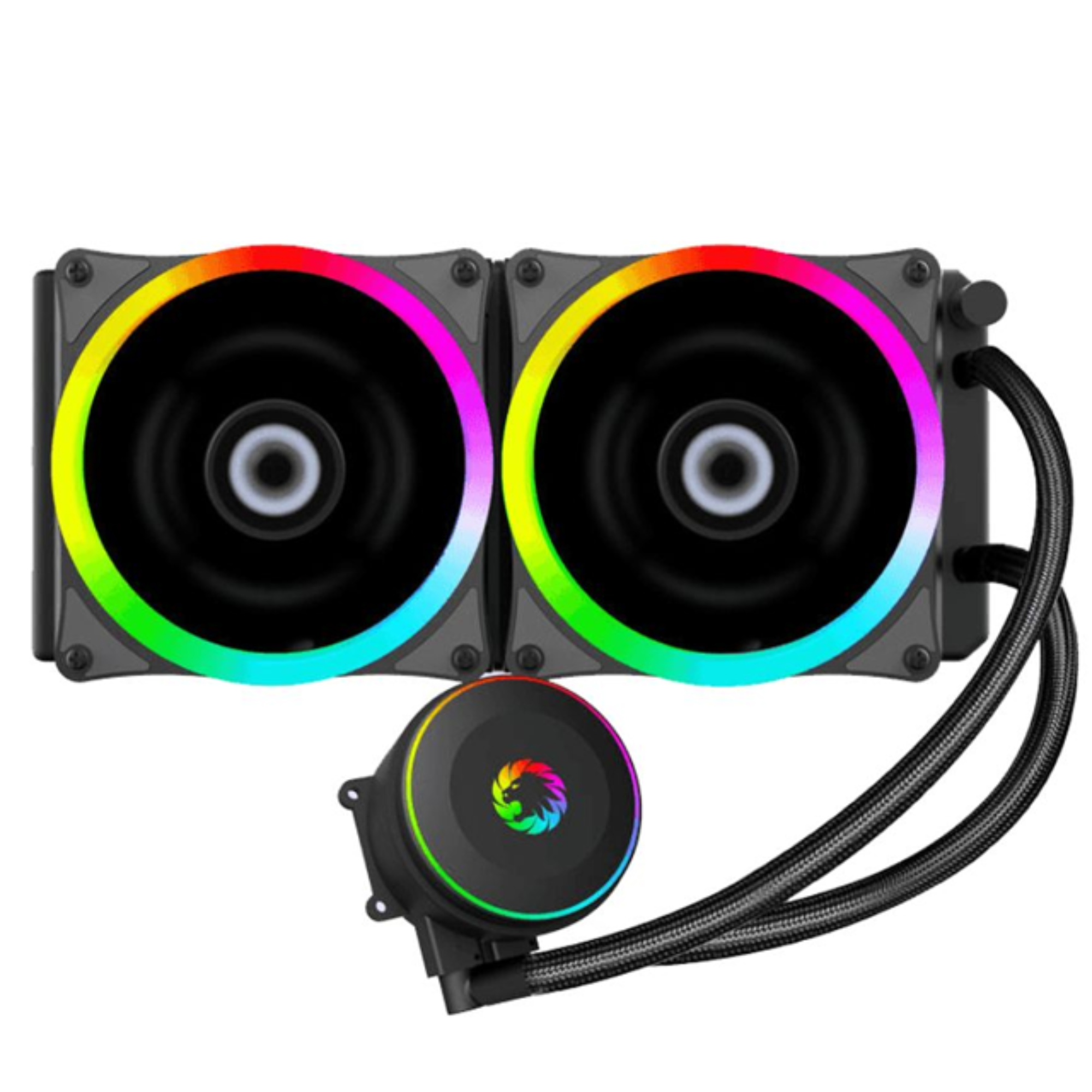 Refrigeracion Water Cooler Gamemax Iceberg Rainbow Black RGB ML240