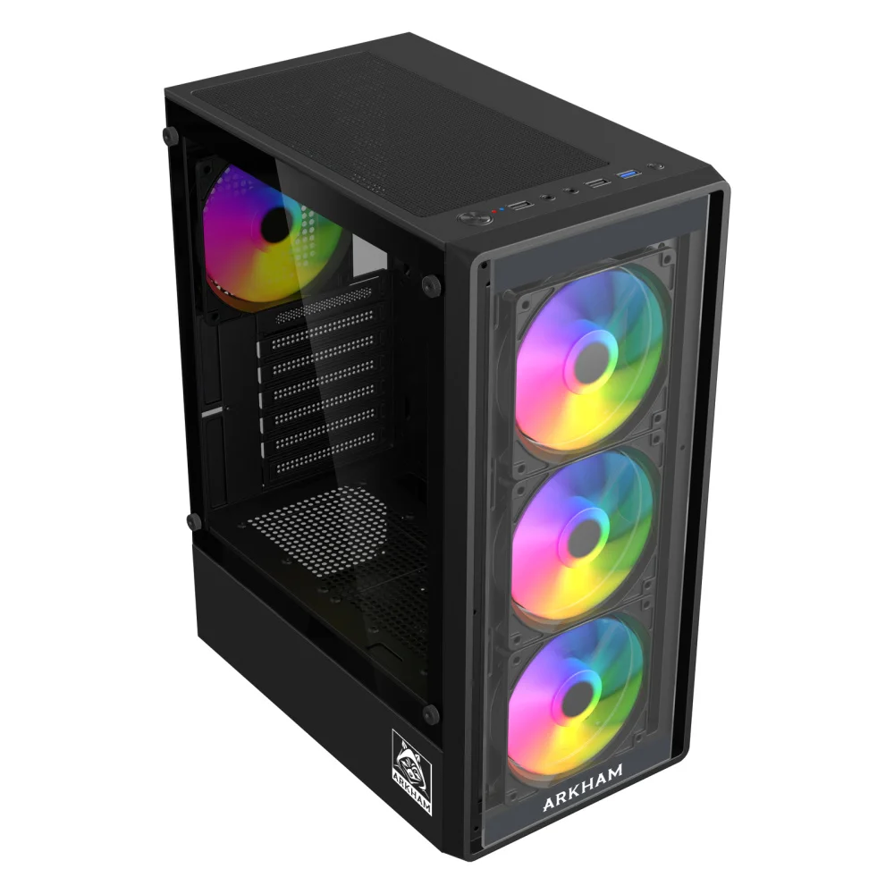 Gabinete Gamer Arkham Cancri Eco X4Fan ARGB Black