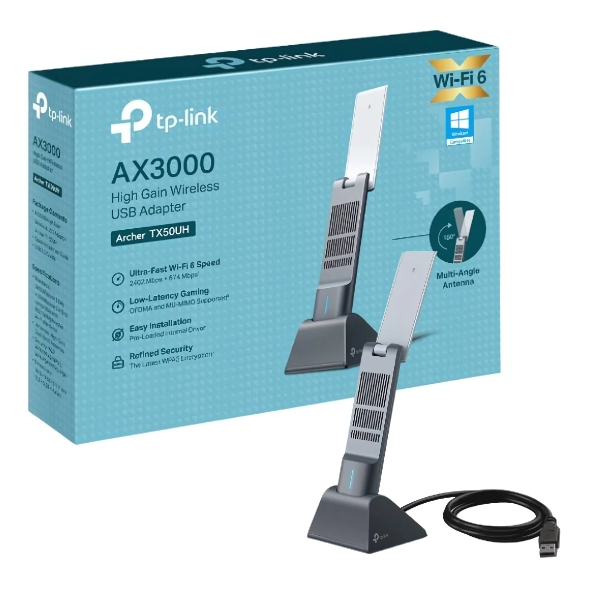 Placa De Red TP-Link Archer WiFi 6 Dual Band TX50UH