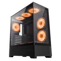 GABINETE GAMER GAMEMAX BLACK 6 FAN ARGB VISTA AB