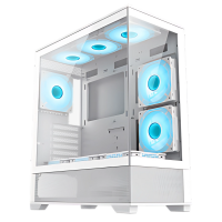Gabinete Gamer Gamemax White 6 Fans Argb Vista AB