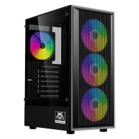 Gabinete Gamer Arkham Vorus Eco X4Fan ARGB Black
