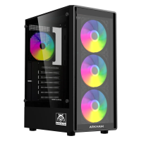 Gabinete Gamer Arkham Cancri Eco X4Fan ARGB Black