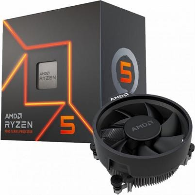 Cpu Amd Ryzen 5 7600 Am5 65w 32mb With Wraith