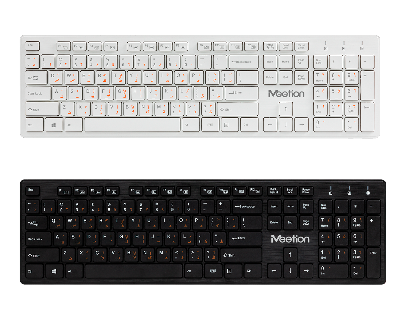 TECLADO WIRELESS MEETION WK841 Negro /BLANCO   Keyboards CON PILAS