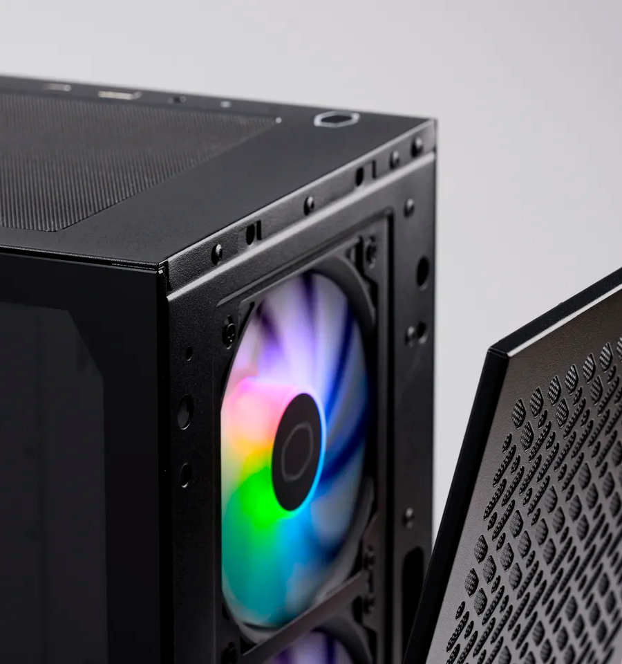 Gabinete Cooler Master Elite 302 Black/White   3 fans ARGB s/fuente MICRO ATX