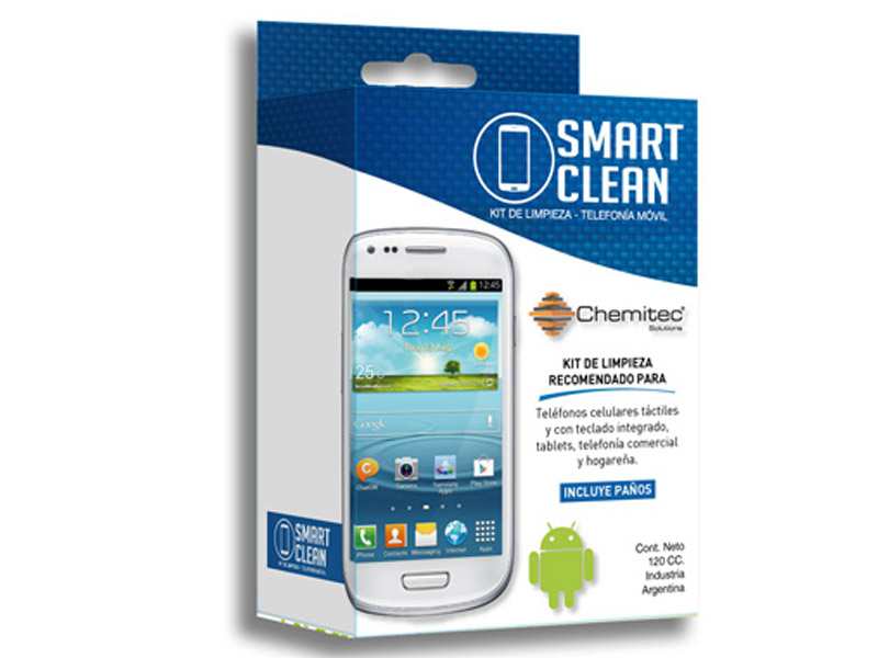 CHEMITEC   Smart Screen  Kit de limpieza para celulares  CON PAÑOS