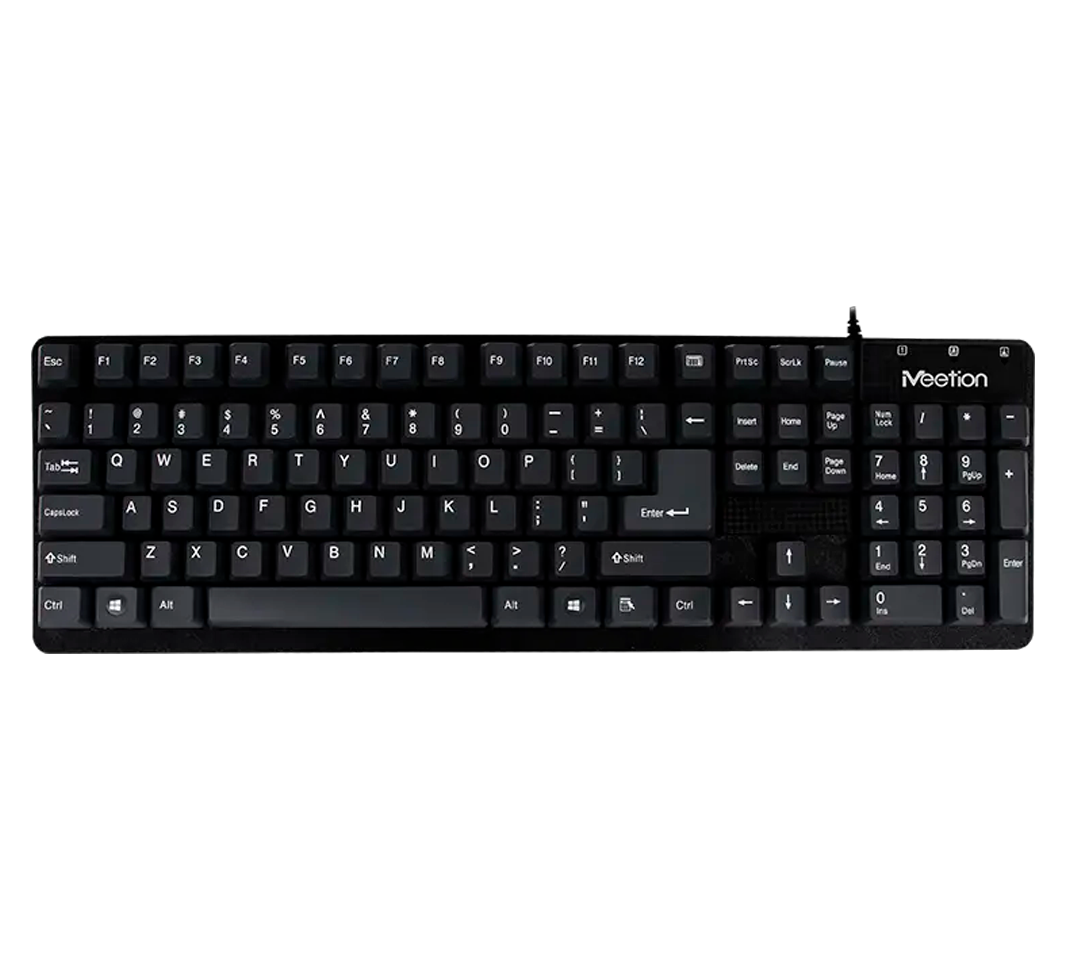 TECLADO CON CABLE MEETION K202 SILENCIOSO GRIS OSCURO