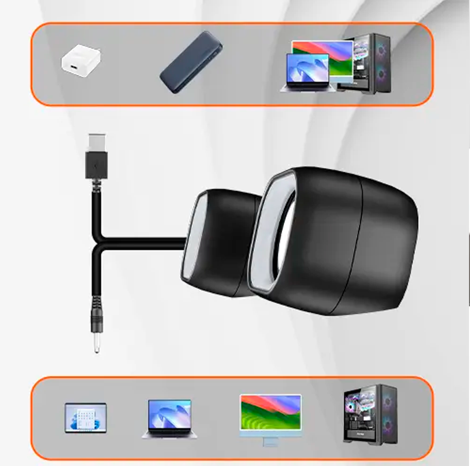 PARLANTE MEETION SP2010 PC TV 3.5MM ALIMENTACION USB