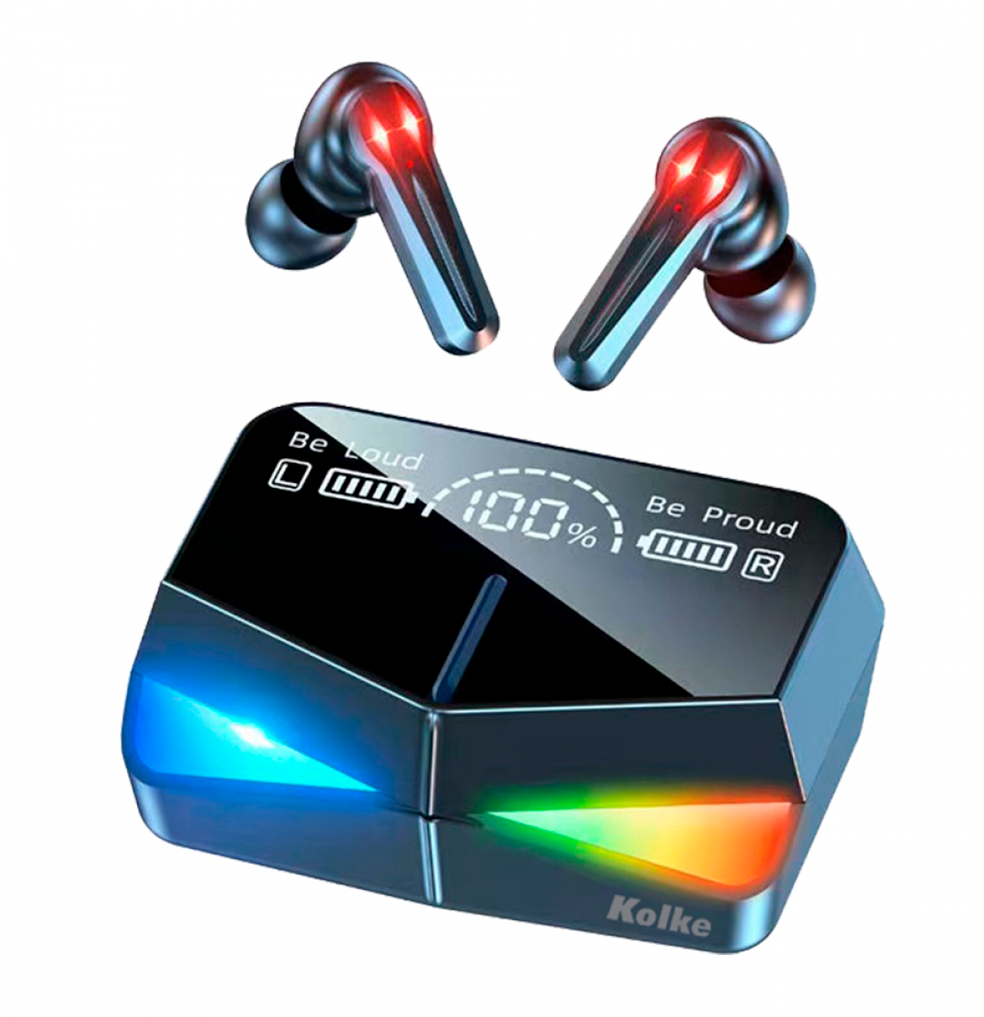 AURICULAR KOLKE  EAR BUDS INALAMBRICO TWS  KAB-676 GAMING modo gaming-musica - Tactil - A prueba de agua