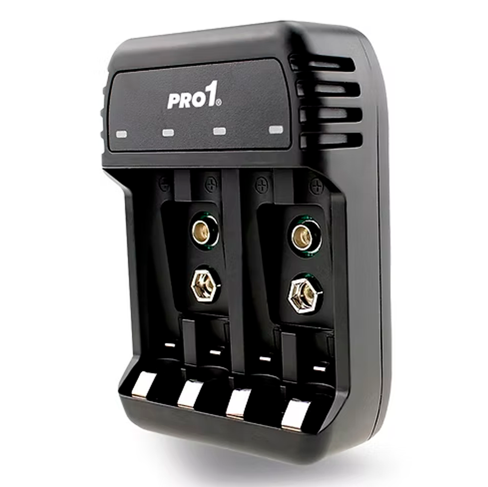 CARGADOR PROBATTERY 4 PILAS CON LED CORTE AUTOMATICO