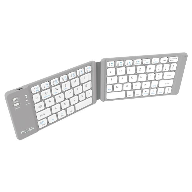 TECLADO PLEGABLE BLUETOOTH  NOGA  NKB-BT26 Gris Ingles internacional