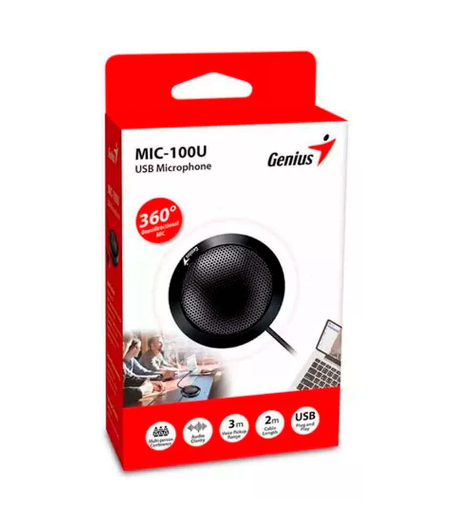 MICROFONO GENIUS CONFERENCIA MIC-100U BLACK