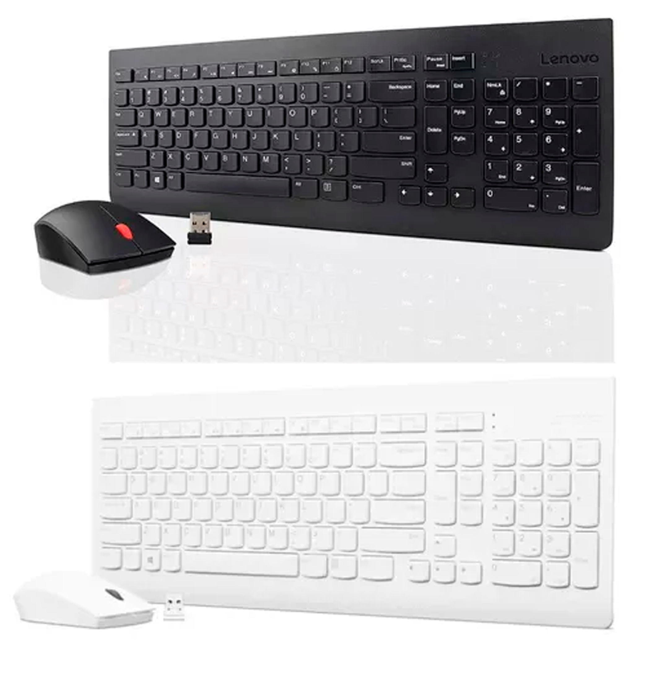 COMBO TECLADO Y MOUSE  WIRELESS  LENOVO 510  NEGRO BLANCO