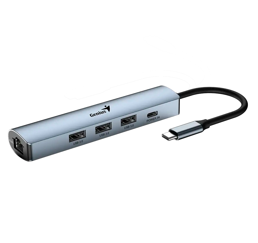 HUB TIPO C  GENIUS  UH-545  5 EN 1 :  Con  Ethernet Gigabit !!