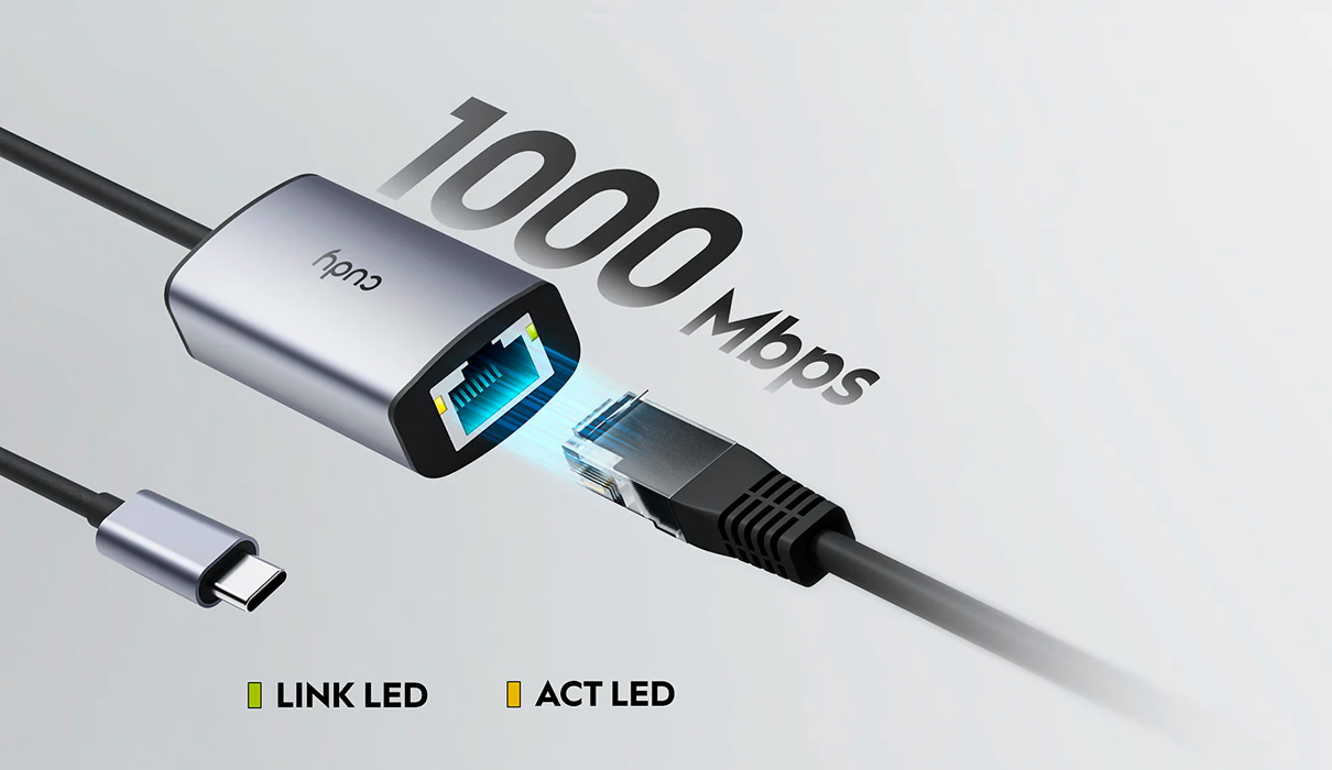 Adaptador Cudy  UE10C  USB-C a Ethernet GIGABIT
