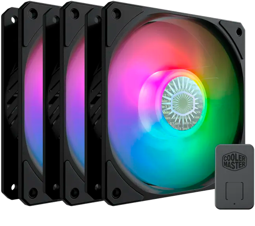 COOLER GABINETE 3 EN 1  COOLER MASTER SickleFlow 120 ARGB  Black