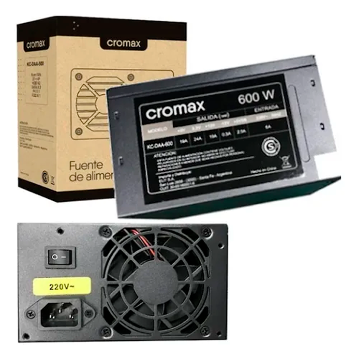 Fuente CROMAX KC-DDA-600 600W Standard ATX Fijo