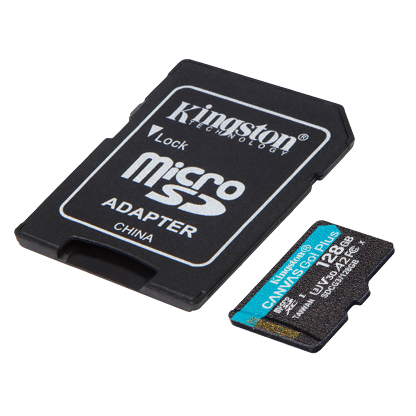 Tarjeta de Memoria KINGSTON Canvas Go Plus MicroSDXC 128GB UHS-I U3 V30 A2