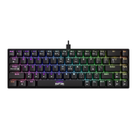 Teclado Gamer Raptor Fireclaw M68 Mecanico Retroiluminado Switch Red