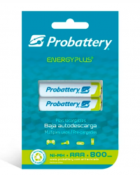 PILA RECARGABLE PROBATTERY AAA   PACKX2  800MAH