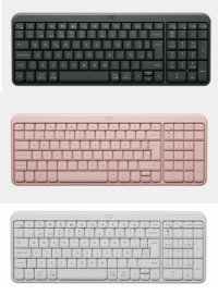 Teclado  BLUETOOTH  COMPACTO Logitech K250  NEGRO  BLANCO ROSA