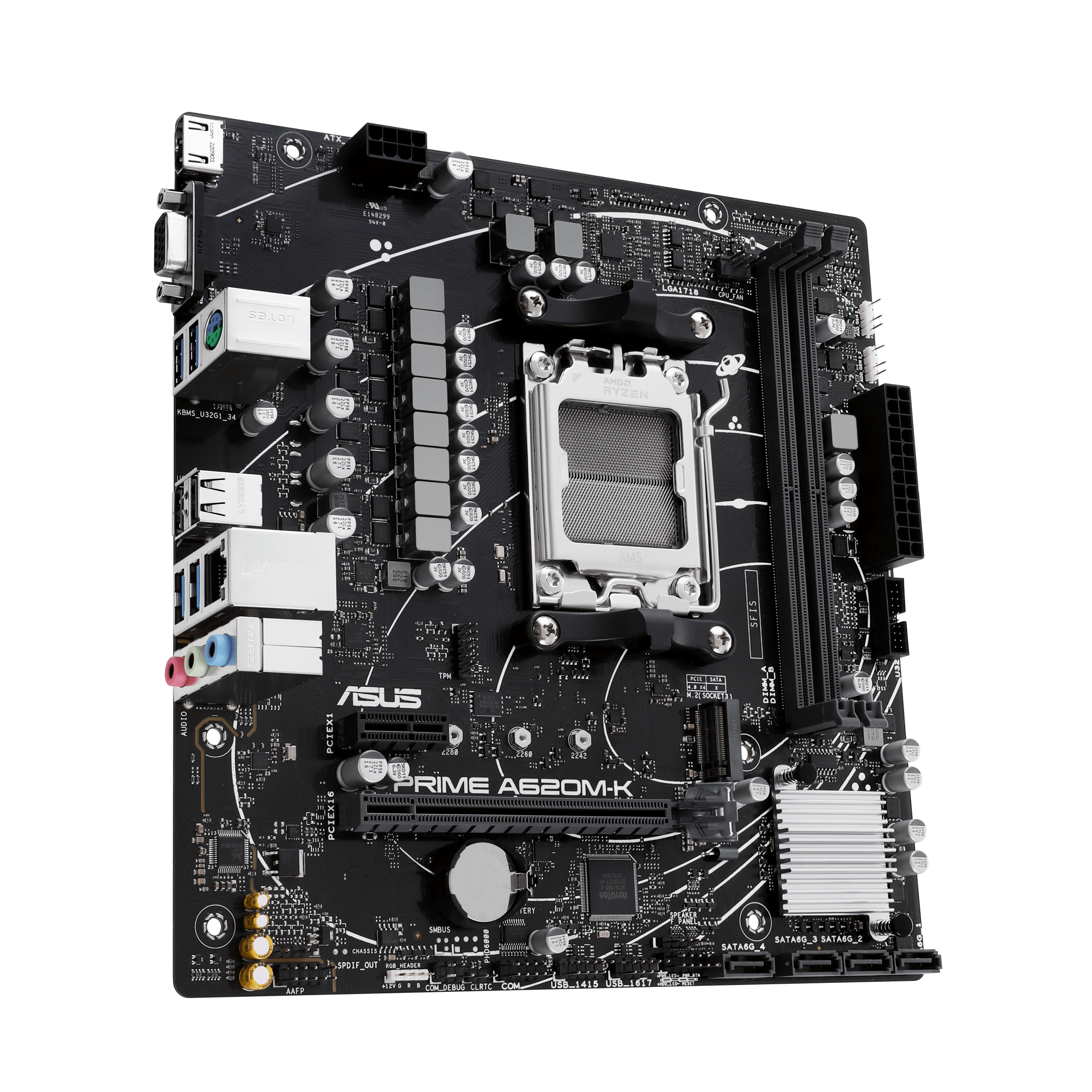 Motherboard Asus A620m-k Am5 Para Ryzen 7000 8000 Y 9000 Ddr5