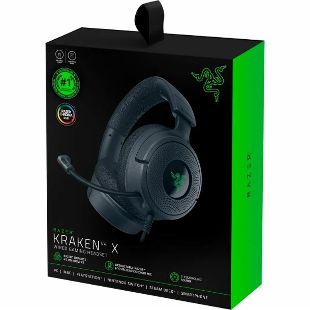 Auriculares Razer Kraken V4 X Multiplataforma Pc Mac Playstation Switch Steam Deck Smartphone