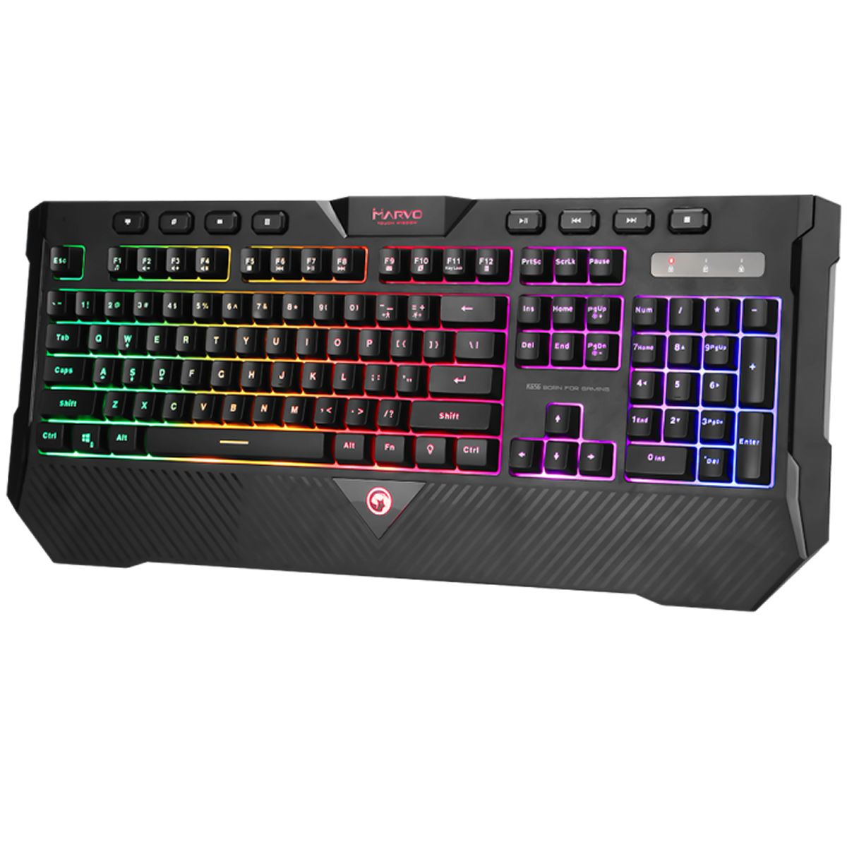 Teclado Gamer Marvo K656 Membrana Retroiluminado Rgb Full