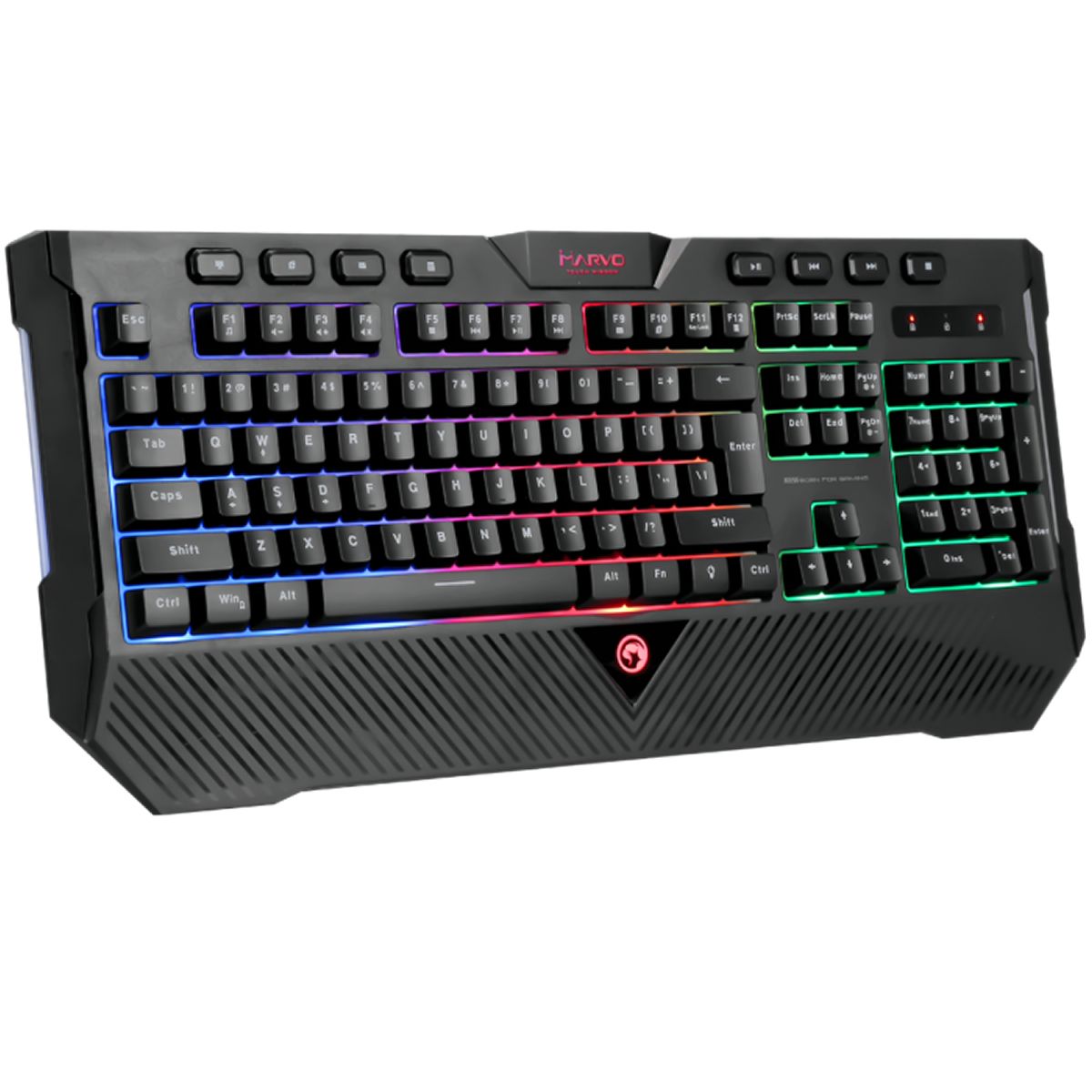 Teclado Gamer Marvo K656 Membrana Retroiluminado Rgb Full