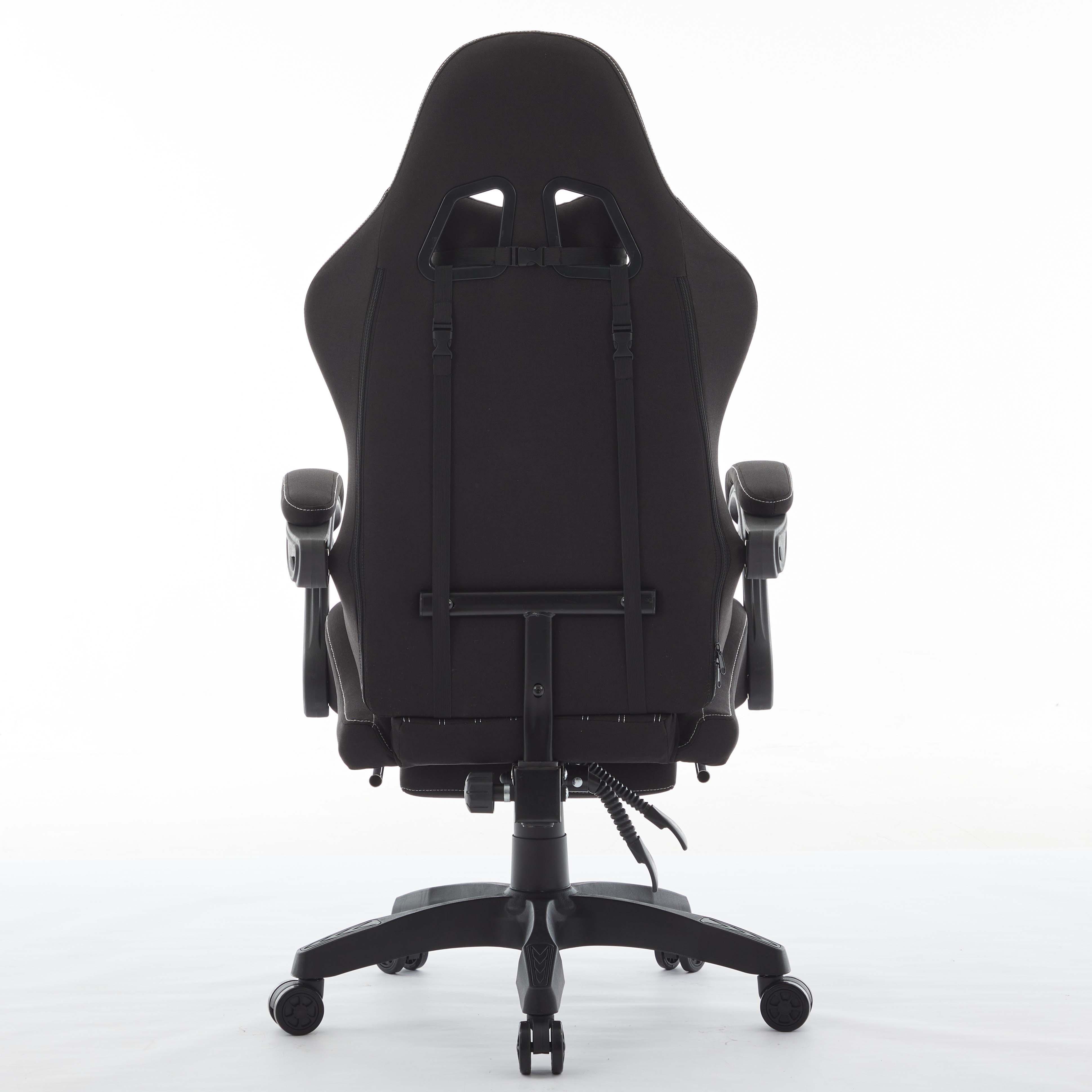 Silla Gamer Merx Kuroyami Kr-400 Negra Tela Con Apoyapies Premium