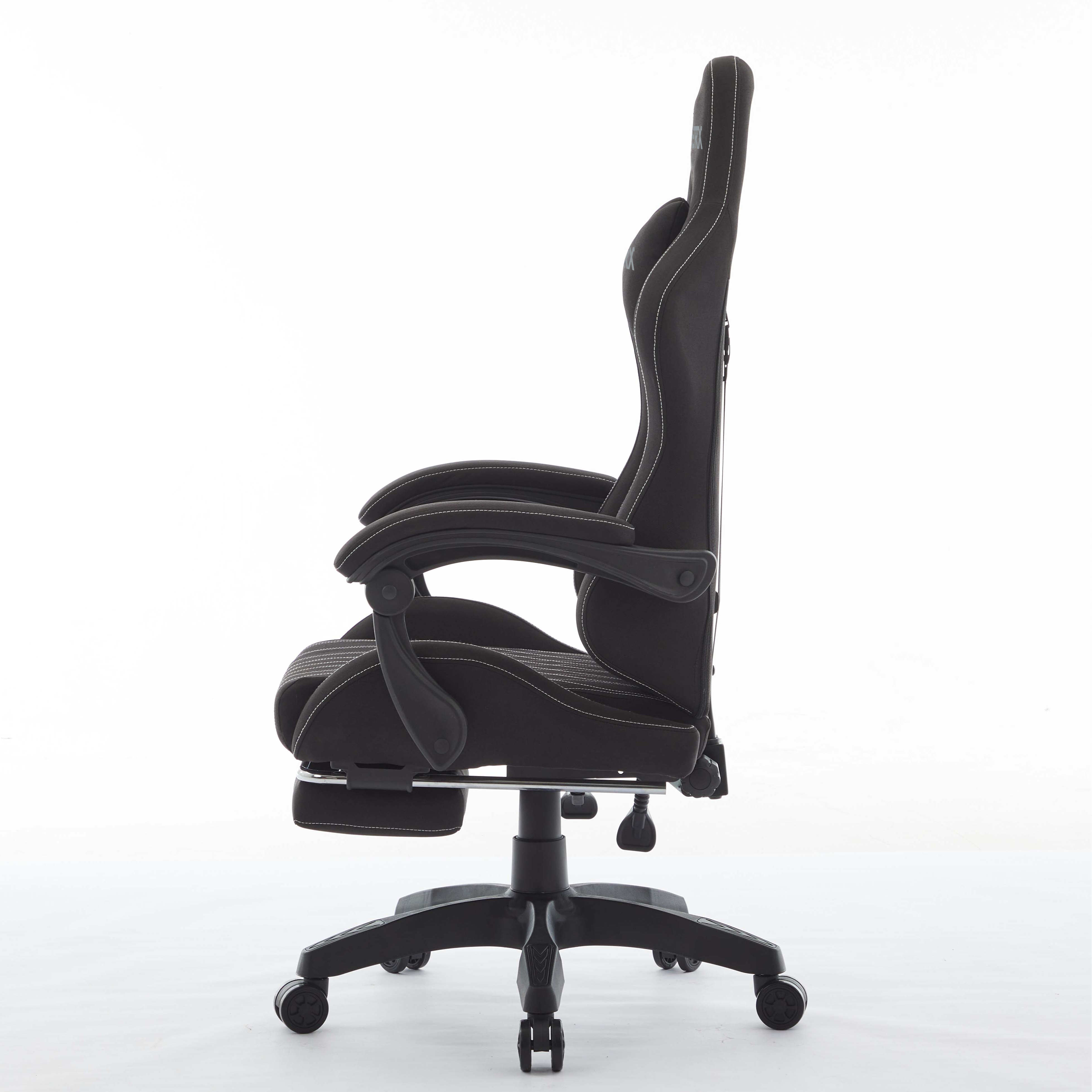 Silla Gamer Merx Kuroyami Kr-400 Negra Tela Con Apoyapies Premium