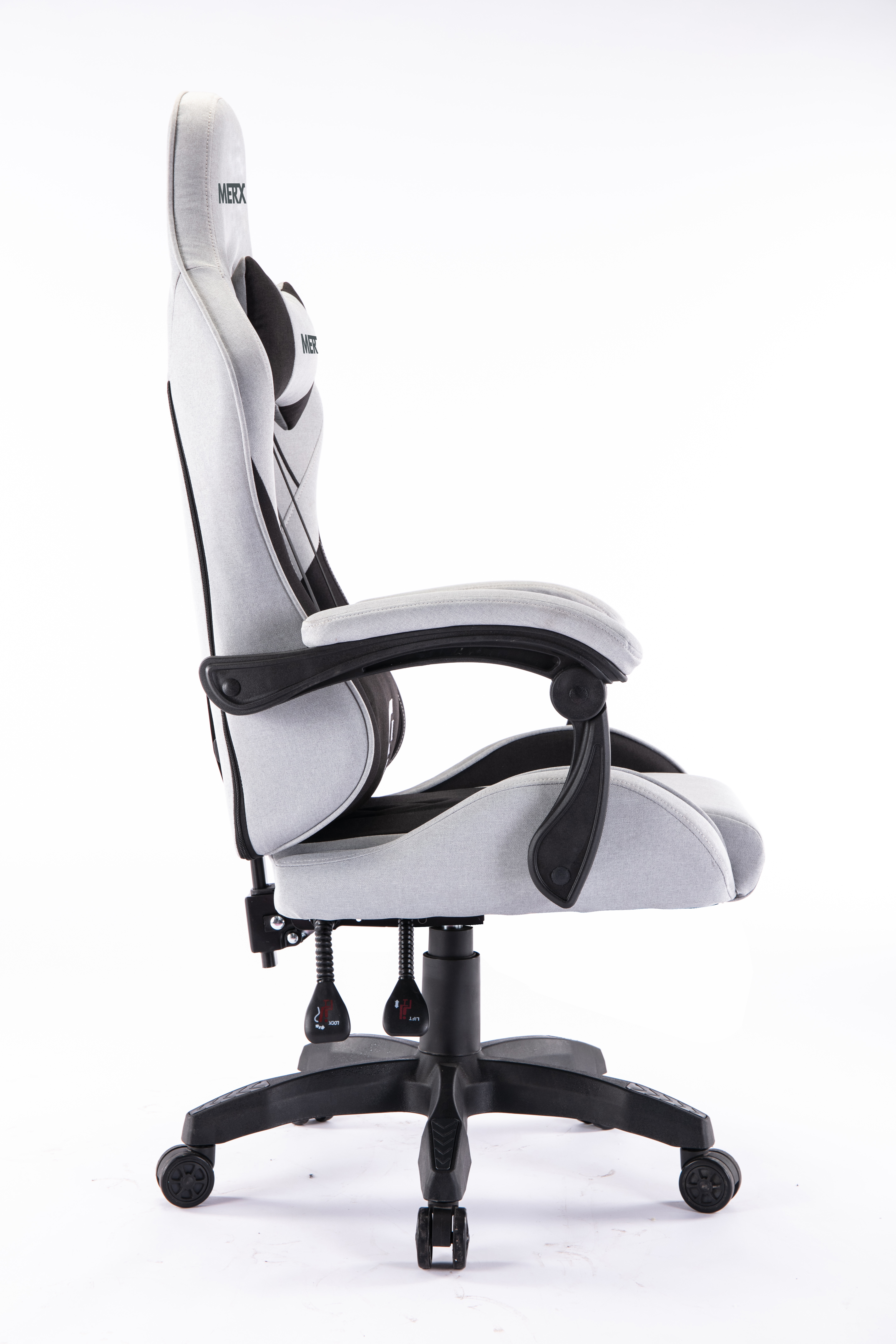 Silla Gamer Merx Futatsu Ft-300 Gris Y Negra Tela