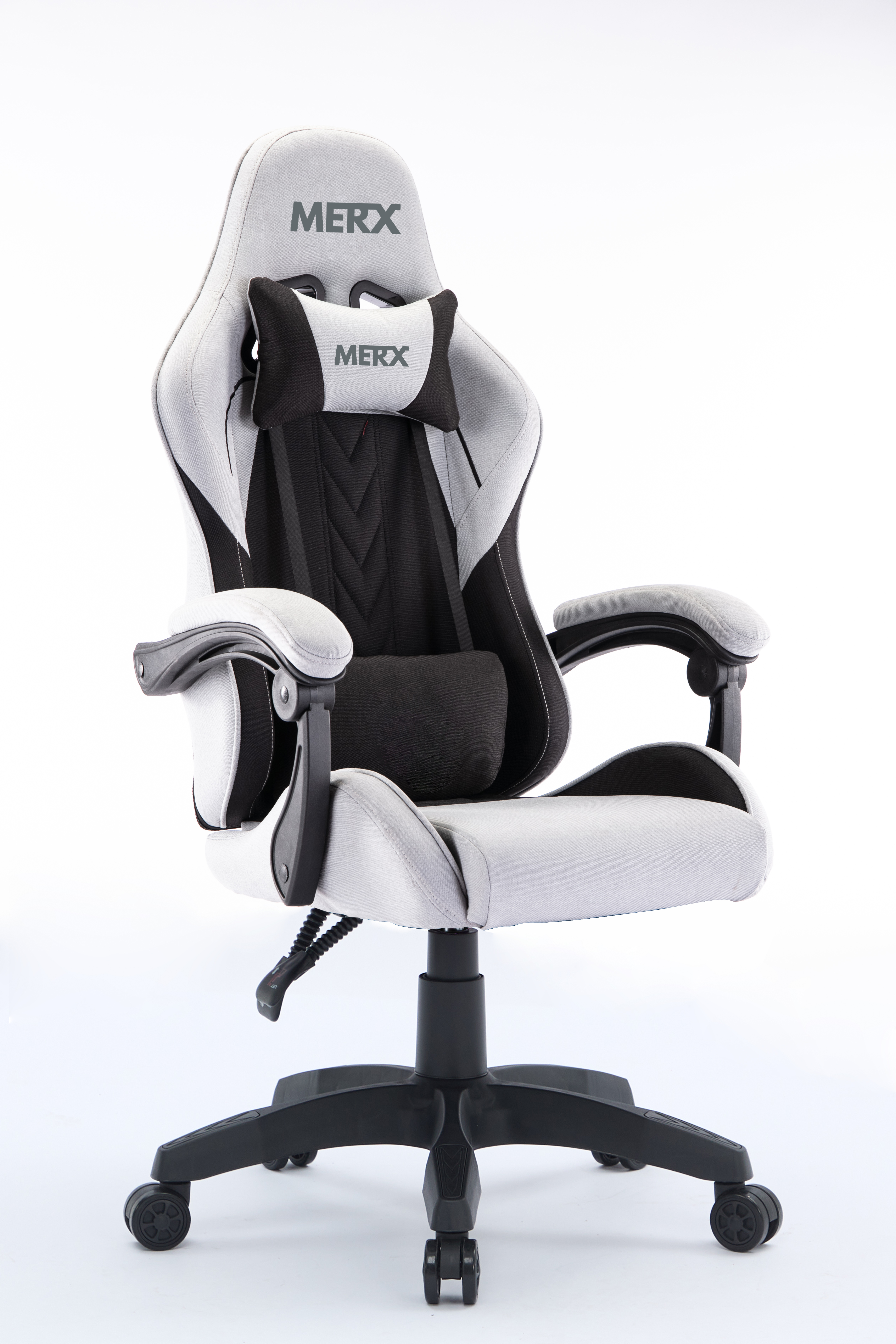 Silla Gamer Merx Futatsu Ft-300 Gris Y Negra Tela