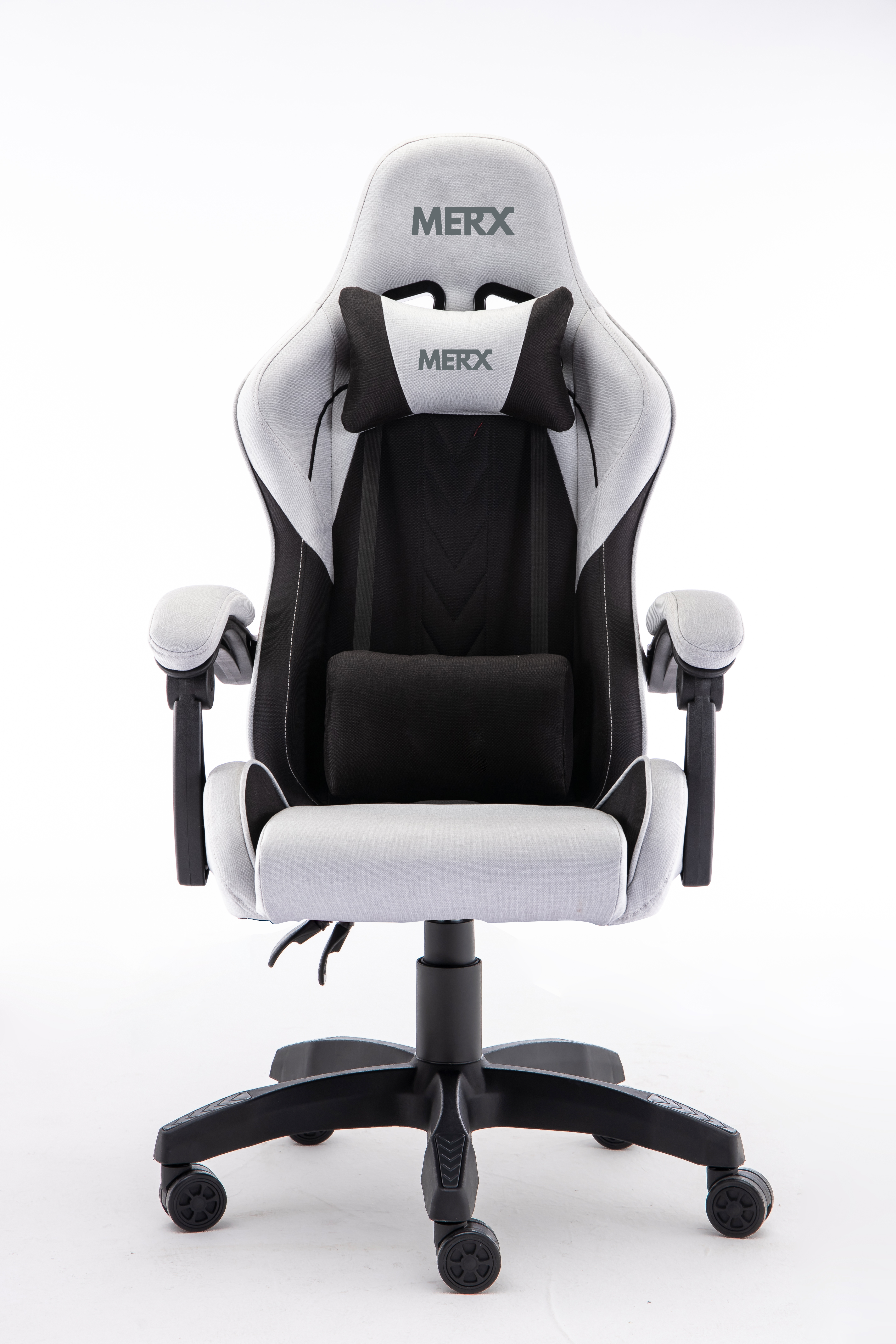 Silla Gamer Merx Futatsu Ft-300 Gris Y Negra Tela