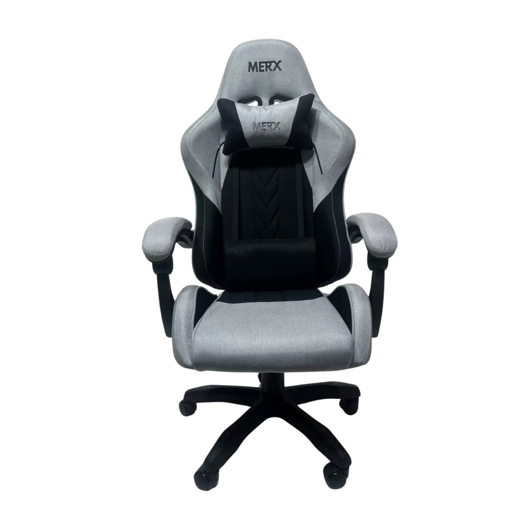 Silla Gamer Merx Futatsu Ft-300 Gris Y Negra Tela