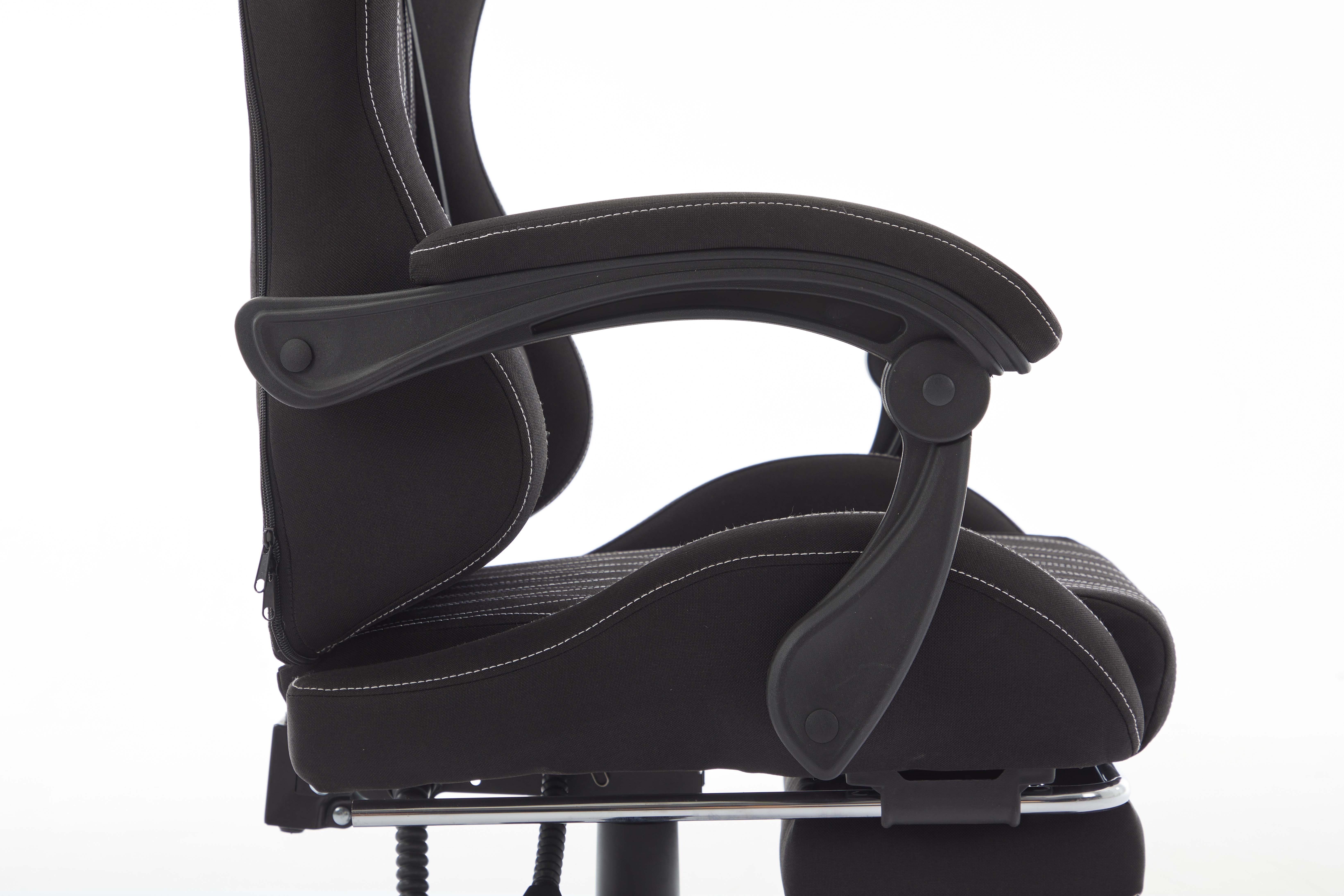 Silla Gamer Merx Kuroyami Kr-400 Negra Tela Con Apoyapies Premium